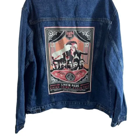 Rare Find! Port Authority Lincoln Park Living Things World Tour Denim Jacket